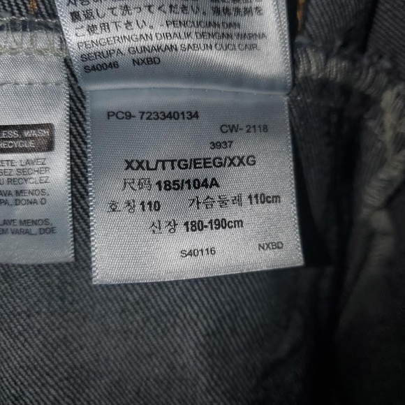 Mens Levi's Classic Denim Trucker Jacket (Red Tab) - Dark Wash (PC9 - 723340134) - Picture 7 of 14